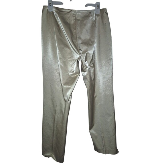 Cambio Womens Satin Gold Flat Front Regular Fit  Pointe Pants Size 10 Short - Picture 4 of 5